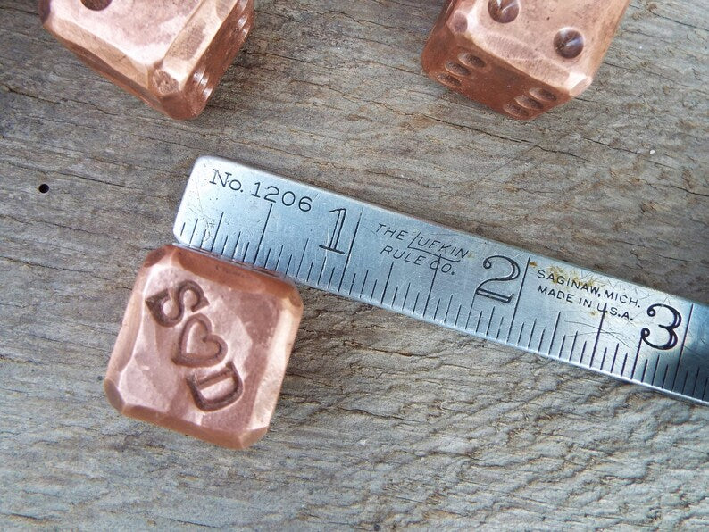 Pair of Solid Copper Dice