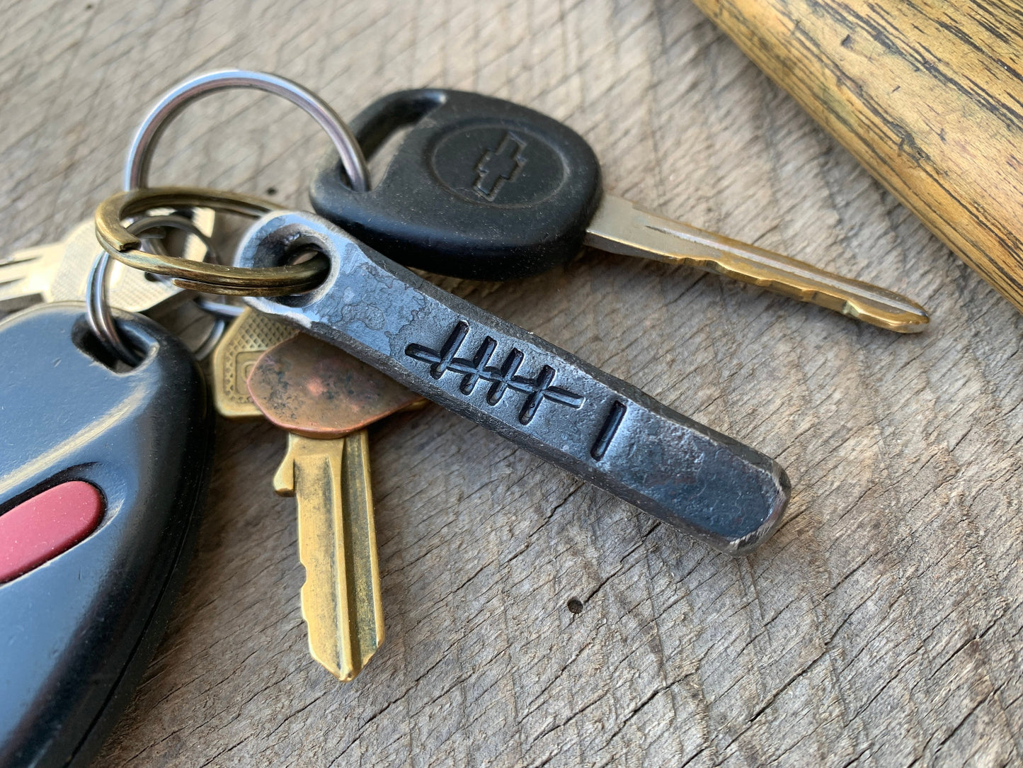 Iron Tally Mark Keychain