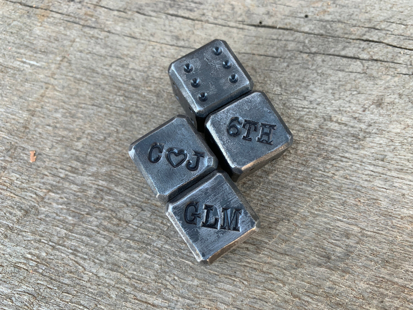 Pair of Personalized Iron Dice