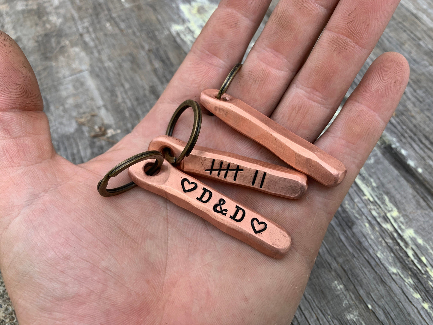 Personalized Copper Keychain