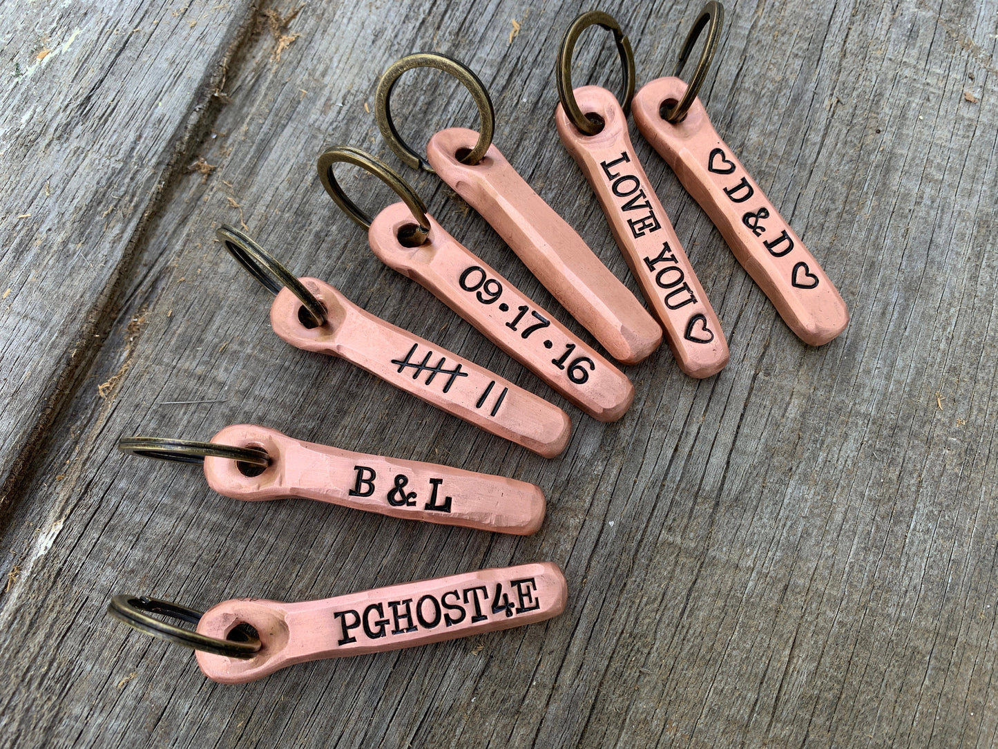 Personalized Copper Keychain
