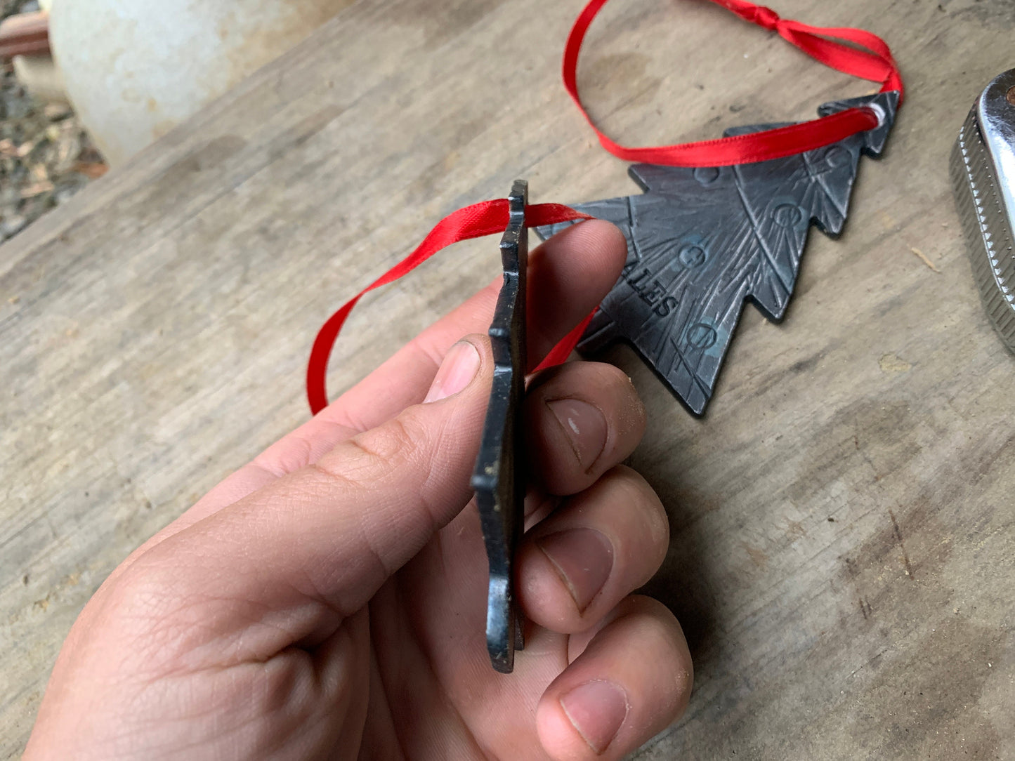 Forged Christmas Tree Ornament