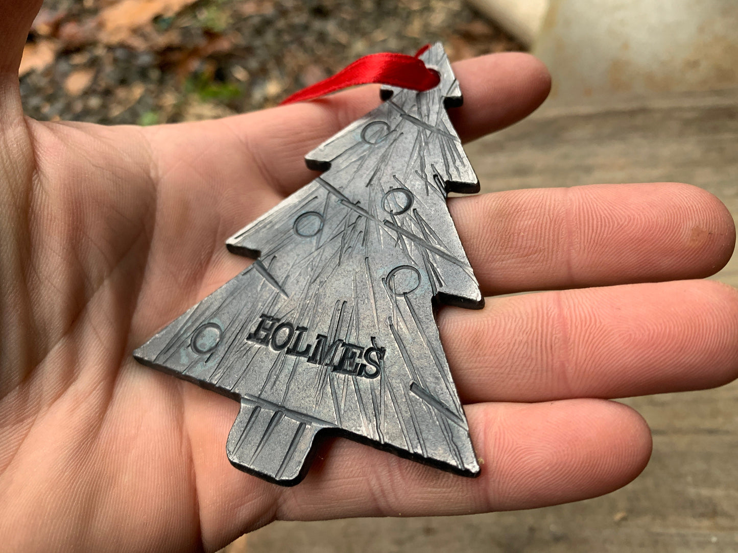 Forged Christmas Tree Ornament