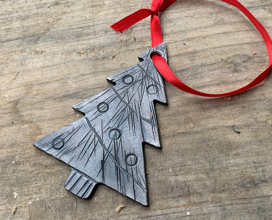 Forged Christmas Tree Ornament