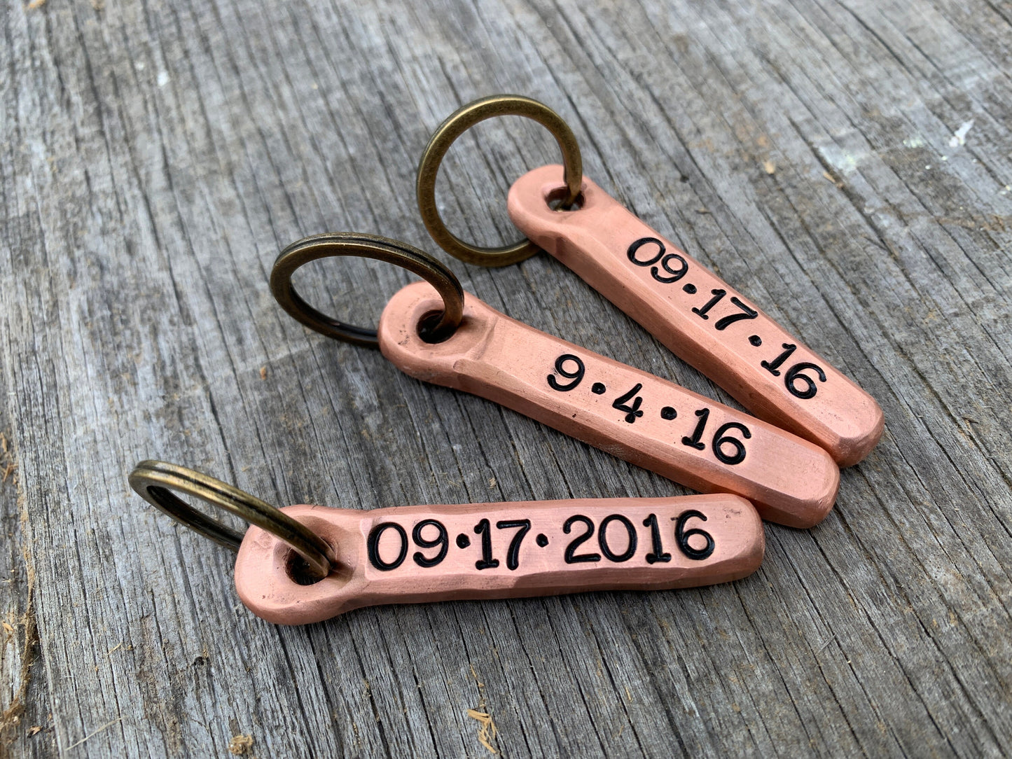 Copper Tally Mark Keychain