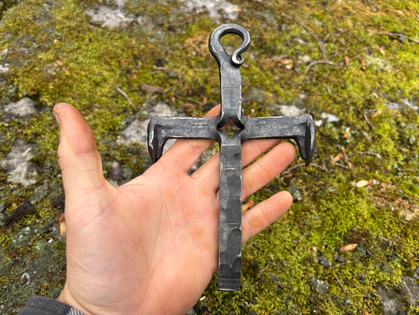Railroad Spike Cross