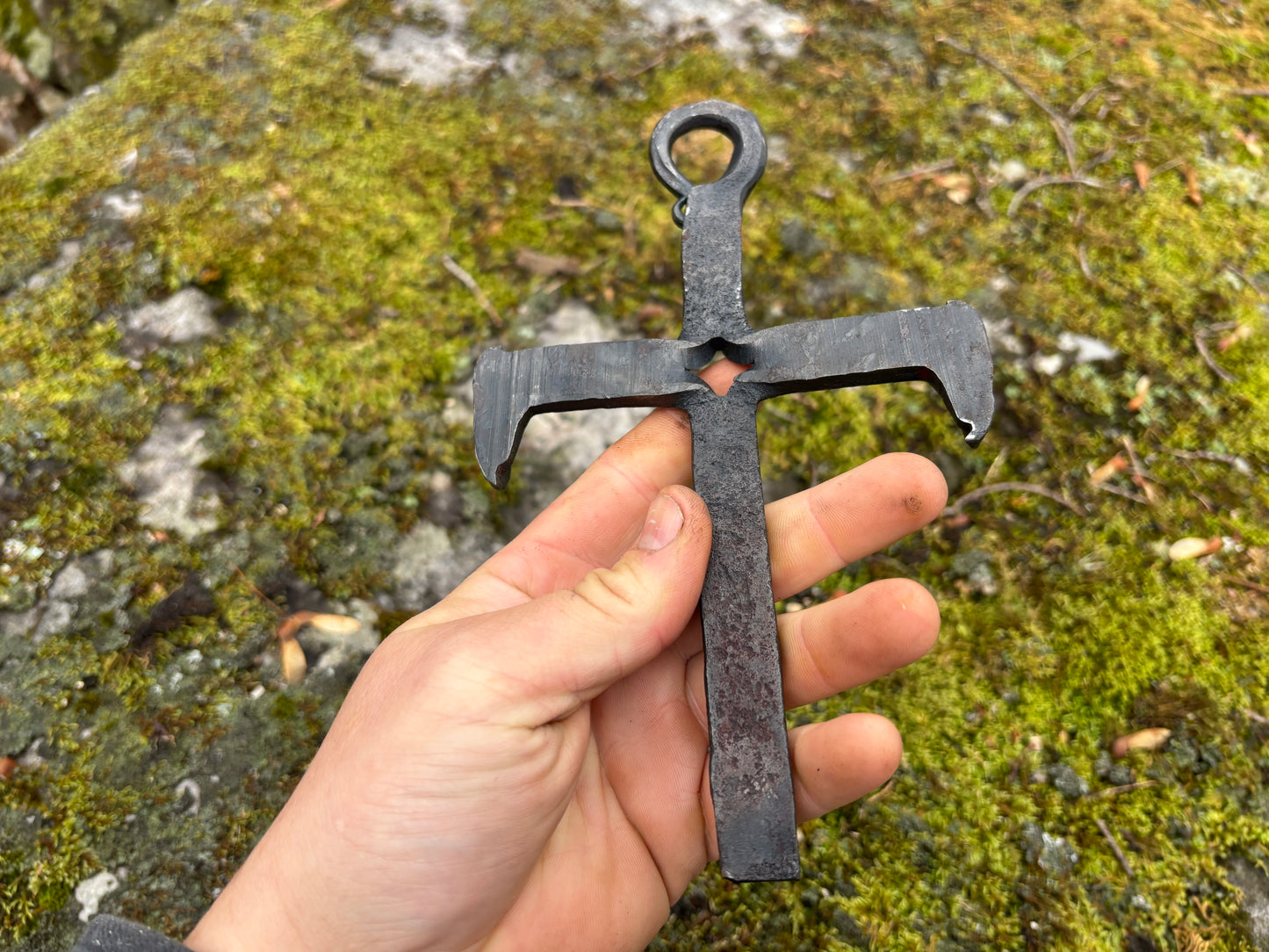 Railroad Spike Cross