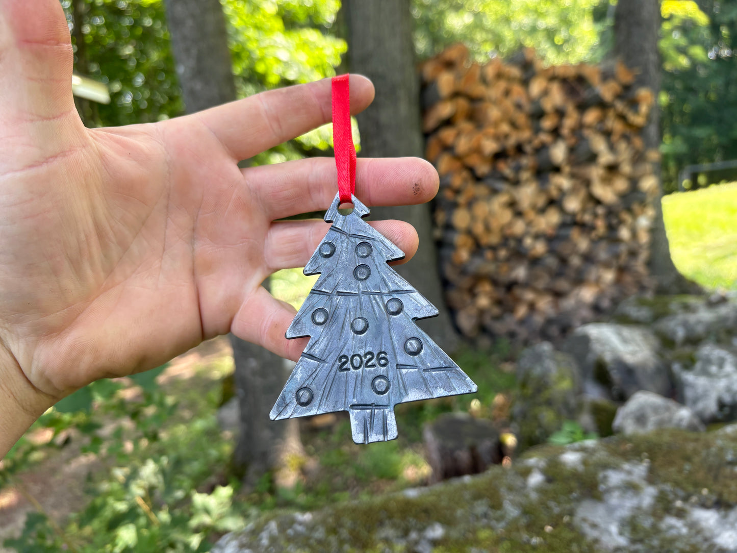 Forged Christmas Tree Ornament