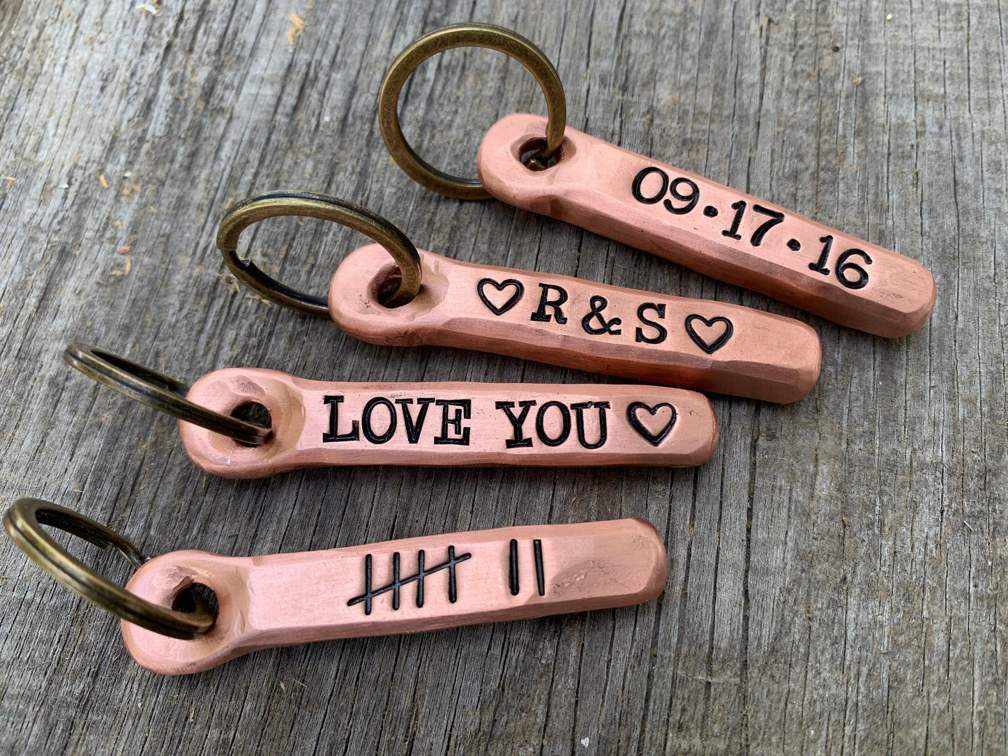 Personalized Copper Keychain